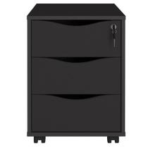 Gaveteiro Com Chave Face Preto - ARTANY