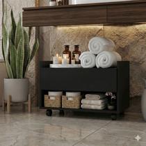 Gaveteiro com Rodinhas Armário de Banheiro Chão Multiuso Organizador Móveis Bonatto