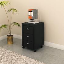 Gaveteiro com Rodízio ME4108 Preto Tecnomobili Gaveteiro com Rodízio ME4108 Preto Tecnomobili