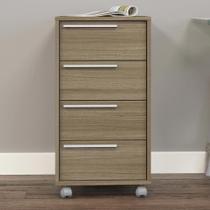 Gaveteiro com Rodízios Maia 4 Gavetas Castanho - Politorno Gaveteiro com Rodízios Maia 4 Gavetas Castanho - Politorno