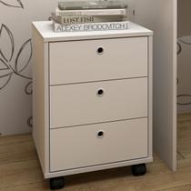 Gaveteiro com Rodízios New 3 Gavetas Branco - Artany Gaveteiro com Rodízios New 3 Gavetas Branco - Artany