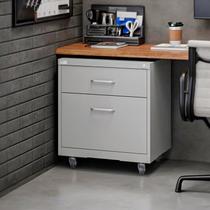 Gaveteiro de Aço 2 Gavetas com Rodízios com Chave