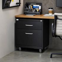 Gaveteiro de Aço 2 Gavetas com Rodízios com Chave