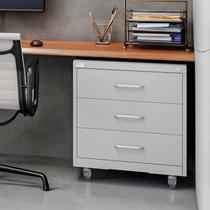 Gaveteiro de Aço 3 Gavetas com Rodízios com Chave