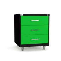 Gaveteiro de Aço 3 Gavetas com Rodízios com Chave Preto para Escritório Verde Gaveteiro de Aço 3 Gavetas com Rodízios com Chave Preto para Escritório Verde