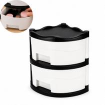 Gaveteiro de canto 2 gavetas triangular organizador multiuso mesa porta objetos escritorio casa atelie esmaltes batom co Gaveteiro de canto 2 gavetas triangular organizador multiuso mesa porta objetos escritorio casa atelie esmaltes batom co