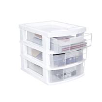 Gaveteiro De Chão 3 Gavetas Organizador Multiuso Resistente Usual Utilidades