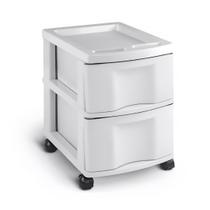 Gaveteiro de chão com 2 gavetas grandes branco 601