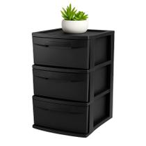 Gaveteiro de Chão com 3 Gavetas Organizador Multiuso para Quarto Escritório e Cozinha