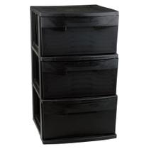 Gaveteiro de Chão com 3 Gavetas São Bernardo Preto Gaveteiro de Chão com 3 Gavetas São Bernardo Preto