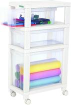 Gaveteiro De Chão Com Rodinha 3 Gavetas Log Ordene