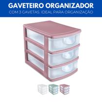 Gaveteiro de Mesa Escritório Quarto Multiuso c/ 3 Gavetas