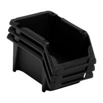 Gaveteiro Empilhaveis Preto 05 - Kit C/6 PC