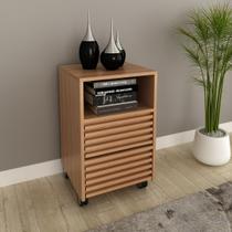 Gaveteiro Escritório com 2 Gavetas e Rodinhas MDP Amêndoa Tecnomobili