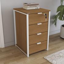 Gaveteiro Estilo Industrial Kappesberg LI045 cor Canela Branco Gaveteiro Estilo Industrial Kappesberg LI045 cor Canela Branco