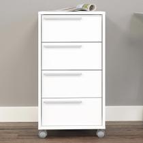Gaveteiro Exclusive 4 Gavetas com Rodízios Branco - Panorama Móveis