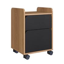 Gaveteiro Flexus 2 GV Hanover e Preto Gaveteiro Flexus 2 GV Hanover e Preto