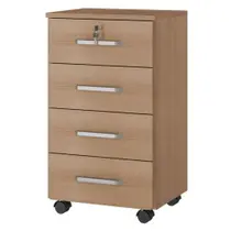 Gaveteiro Gávea Com Chave 4 Gavetas Freijó Fosco - Móveis Leão