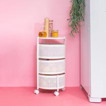 gaveteiro giratório redondo com rodinhas 3 gavetas - Oikos gaveteiro giratório redondo com rodinhas 3 gavetas - Oikos