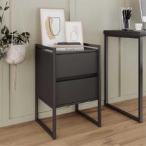 Gaveteiro Industrial 2 Gaveta Keys Preto Onix