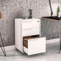 Gaveteiro Maia com 3 Gavetas e Chave - Branco Gaveteiro Maia com 3 Gavetas e Chave - Branco