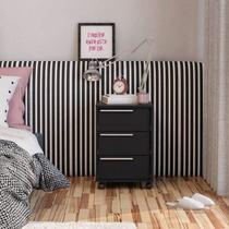 Gaveteiro Maia com 3 Gavetas - Preto Gaveteiro Maia com 3 Gavetas - Preto