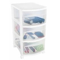 Gaveteiro Médio Ordene 3 Gavetas Plástico Com Rodinhas