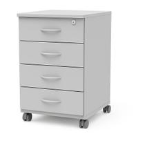 Gaveteiro Móvel De Escritorio Polar Com 4 Gavetas Rodinhas E Chave Volante Gaveteiro Móvel De Escritorio Polar Com 4 Gavetas Rodinhas E Chave Volante