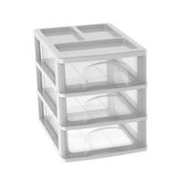 Gaveteiro Multiuso C/ 3 Gavetas Pequeno Para Talher 26,5x18,2x21,5Cm Gaveteiro Multiuso C/ 3 Gavetas Pequeno Para Talher 26,5x18,2x21,5Cm