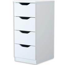 Gaveteiro Multiuso Com 4 Gavetas Em Mdp Branco