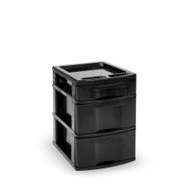 Gaveteiro Multiuso Preto com 3 Gavetas 903