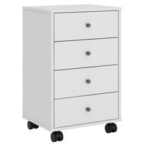 Gaveteiro Office Presence Branco Brilho Demóbile