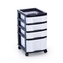 Gaveteiro Organizador 1 Gaveta + 3 Gavetas Preta 59cm Gaveteiro Organizador 1 Gaveta + 3 Gavetas Preta 59cm