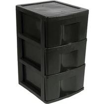 Gaveteiro Organizador com 3 Gavetas Grande PRETO GV14P - IUNIT