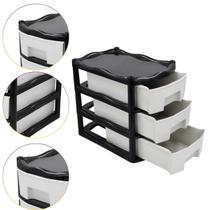 Gaveteiro Organizador com 3 Gavetas Multiuso Reforçado Médio Ref: 836 INJEPLASTEC Gaveteiro Organizador com 3 Gavetas Multiuso Reforçado Médio Ref: 836 INJEPLASTEC