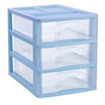 Gaveteiro Organizador de Mesa Forplast 3 Gavetas Plástico Pequeno 26x18x15cm Escritório Maquiagem Papelaria Porta Treco - Gaveteiro Organizador de Mesa Forplast 3 Gavetas Plástico Pequeno 26x18x15cm Escritório Maquiagem Papelaria Porta Treco -