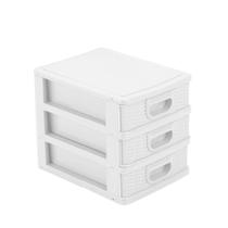 Gaveteiro Organizador De Mesa Mini Porta Tudo 3 Gavetas