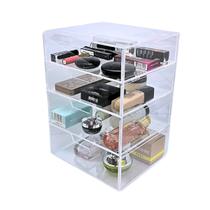 Gaveteiro Organizador em Acrílico Transparente com 4 Gavetas