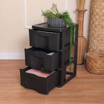 Gaveteiro Organizador Modular Resistente De Chão 3 Gavetas Gigantes