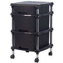 Gaveteiro Organizador Multiuso 3 Gavetas com Rodízios Nattan - Preto Gaveteiro Organizador Multiuso 3 Gavetas com Rodízios Nattan - Preto