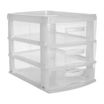 Gaveteiro Organizador Multiuso Com 3 Gavetas 22,5 x28 x19Cm 1717 Jaguar