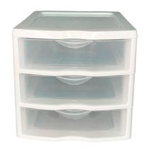 Gaveteiro Organizador Pequeno Com 3 Gavetas Plástico