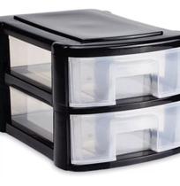Gaveteiro Organizador Plastico Multiuso 2 Gavetas Pequeno