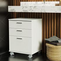 Gaveteiro Para Banheiro Branco Com E Rodinhas Branco