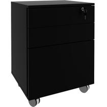 Gaveteiro para Escritório 3 Gavetas com Chave e Rodízios