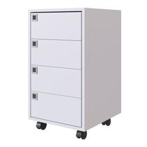 Gaveteiro Para Escritorio 4 Gavetas OB001 Branco PP Milani Store Gaveteiro Para Escritorio 4 Gavetas OB001 Branco PP Milani Store