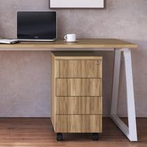 Gaveteiro para Escritório com 4 Gavetas e Rodizíos Linha Concept Artesano