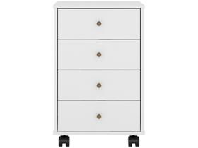 Gaveteiro para Escritório com Rodinhas - 4 Gavetas Demóbile Office Presence