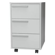 Gaveteiro Para Escritorio Gamer 3 Gavetas e 4 Rodizios Branco B26 NOVAM