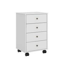 Gaveteiro para Escritório Home Office Notável Branco - Bela Móveis